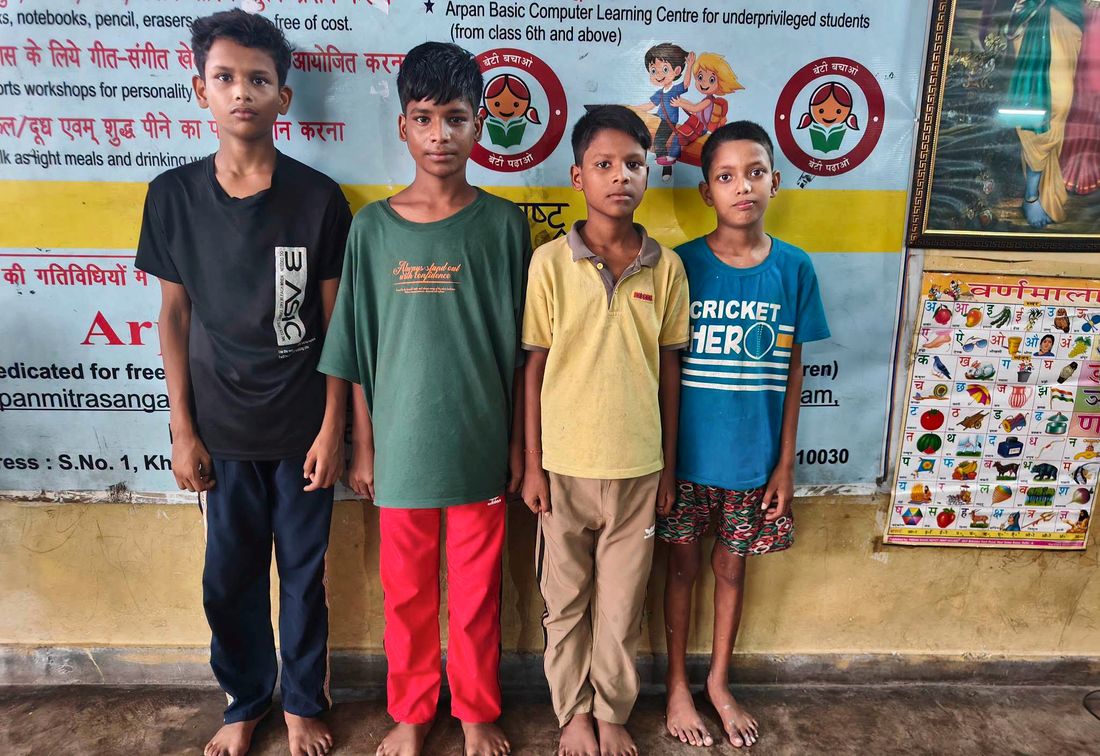 Four older students at the centre
